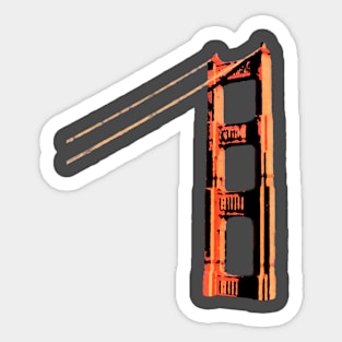 Golden Gate Bridge Tower San Francisco 2 Sticker